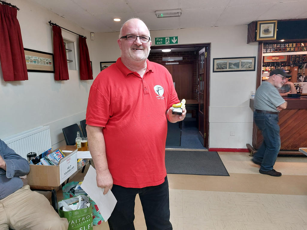 Paul recieving his 'Brilliant Trip' Trophy