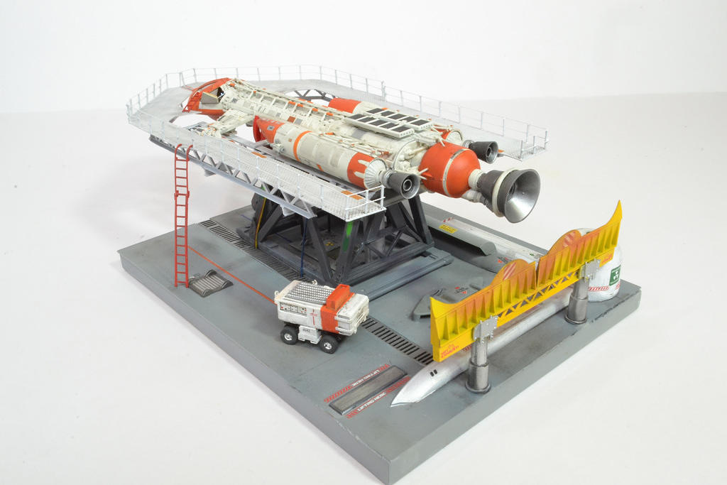 Space 1999 hawk Mk 9 with scratch built landing pad