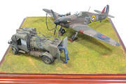 RAF Gravesend Diorama, 501 Sqn Hurricane Refuelling, Airfix Albion + Hasegawa Hurricane